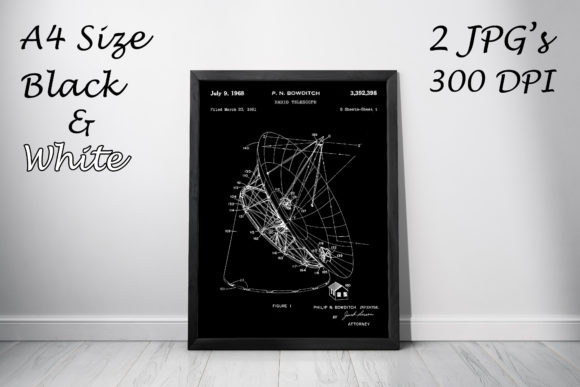 Download Radio Telescope 1968 Patent Art Poster - 1968 Collection